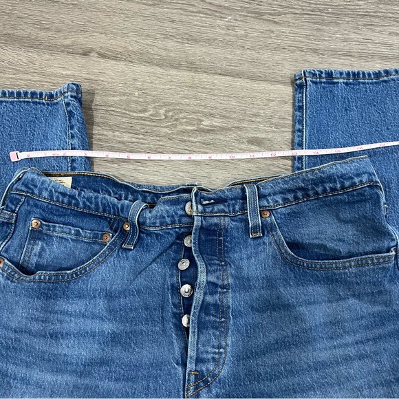 Levis 501S Skinny Classic Blue Women's Jeans W32 L28 BUtton Fly - Picture 8 of 10